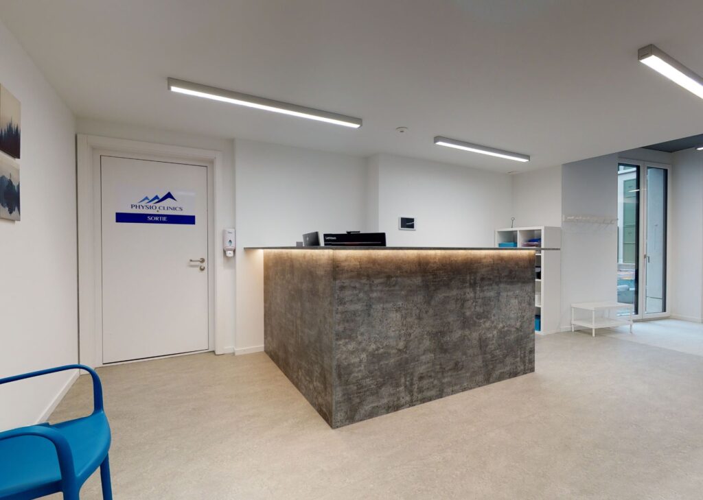 Réception de Physio Clinics à Aigle-Gare sur le canton de Vaud