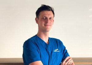 Florian, responsable du centre de physiothérapie Physio Clinics et de la région Fribourg qui compte 5 centres de physiothérapie